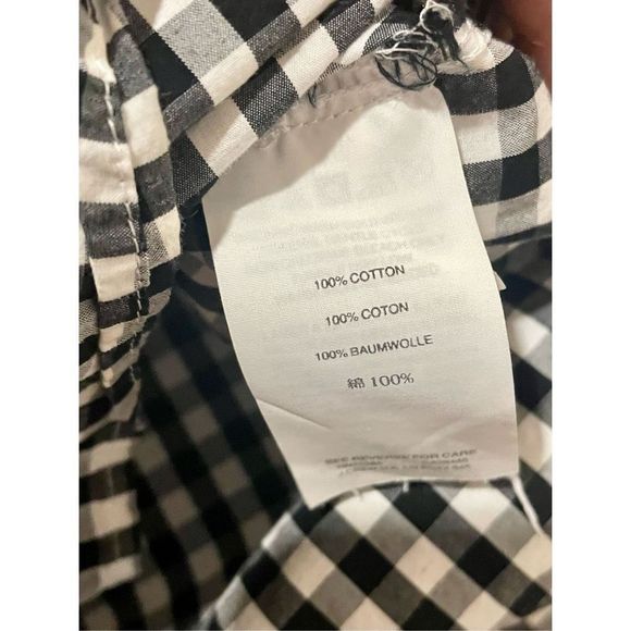 Madewell black gingham boxy button down xs - Picture 7 of 8